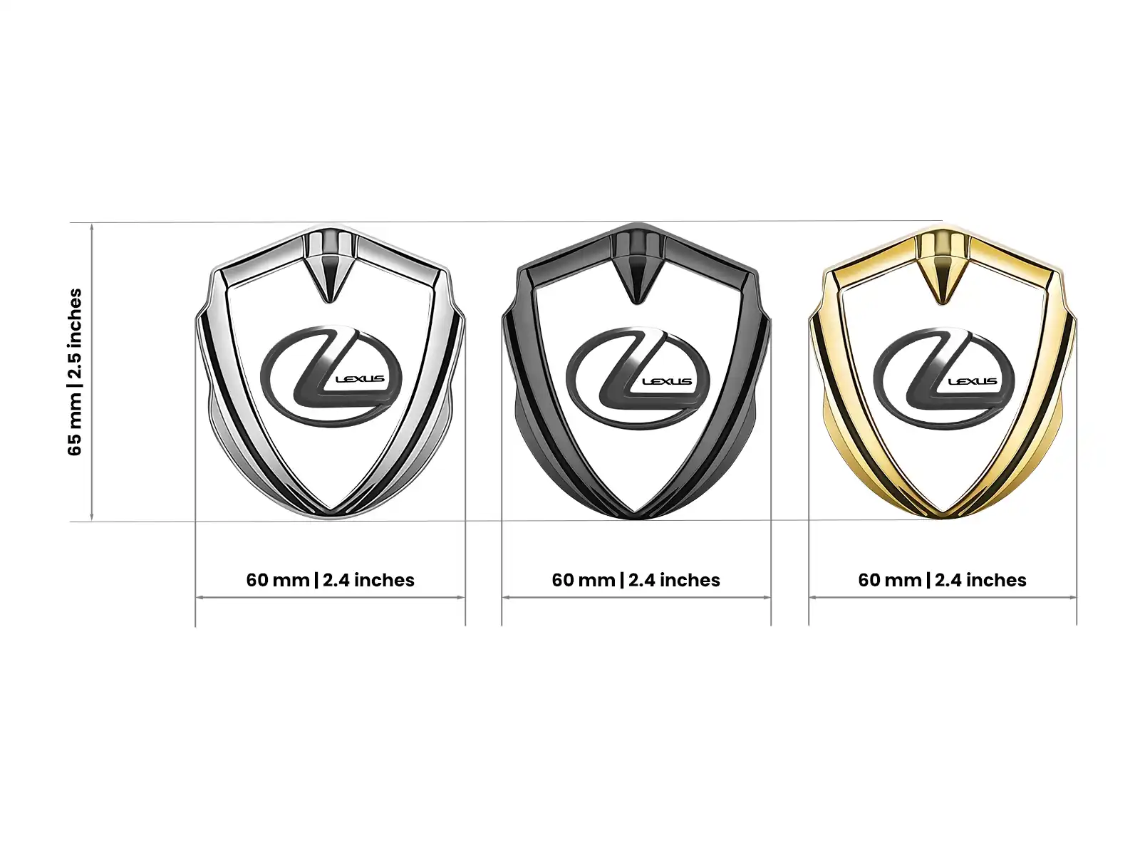 Lexus Emblem Silikon Abzeichen Tuning Stil Glänzend Top
